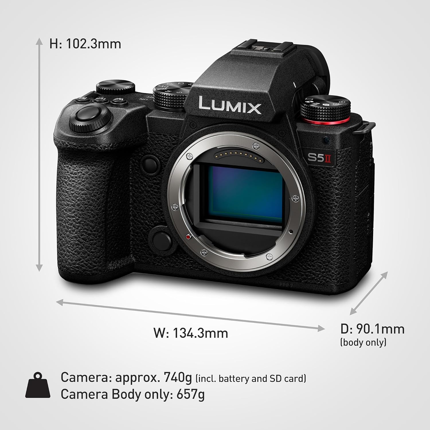 Panasonic LUMIX DC-S5 II Full Frame Mirrorless Camera Body, 4K 60P and 6k 30P - Image 2